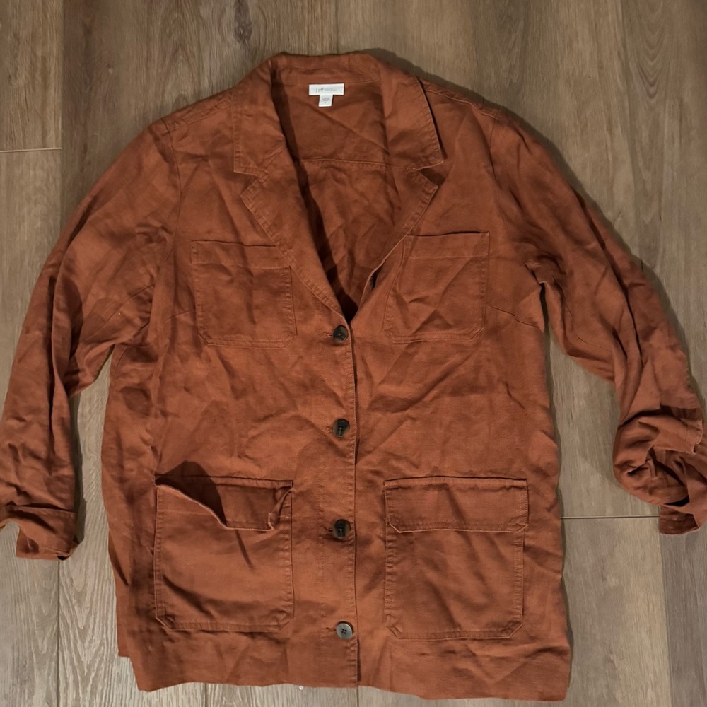 J. Jill Love Linen Blazer In Auburn Career Minimalist - Picture 3 of 5